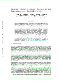 Learning Object-Language Alignments for Open-Vocabulary Object Detection