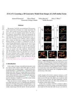 3inGAN: Learning a 3D Generative Model from Images of a Self-similar
  Scene