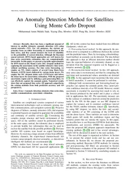 An Anomaly Detection Method for Satellites Using Monte Carlo Dropout