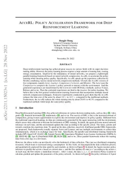 AcceRL: Policy Acceleration Framework for Deep Reinforcement Learning