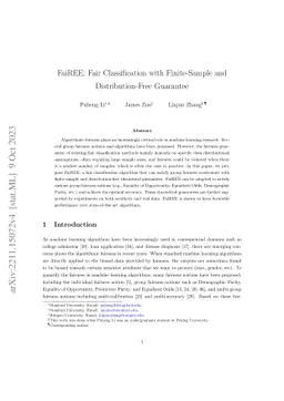 FaiREE: Fair Classification with Finite-Sample and Distribution-Free Guarantee