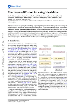 Continuous diffusion for categorical data