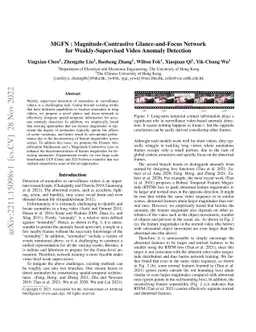MGFN: Magnitude-Contrastive Glance-and-Focus Network for
  Weakly-Supervised Video Anomaly Detection