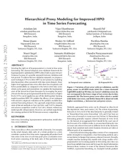 Hierarchical Proxy Modeling for Improved HPO in Time Series Forecasting