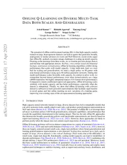 Offline Q-Learning on Diverse Multi-Task Data Both Scales And
  Generalizes