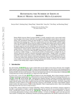 Rethinking the Number of Shots in Robust Model-Agnostic Meta-Learning