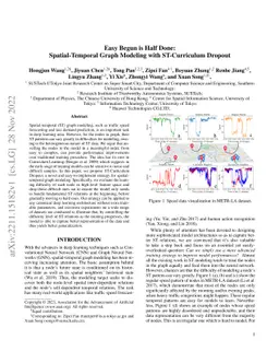 Easy Begun is Half Done: Spatial-Temporal Graph Modeling with
  ST-Curriculum Dropout