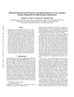 Reducing Domain Gap in Frequency and Spatial domain for Cross-modality
  Domain Adaptation on Medical Image Segmentation