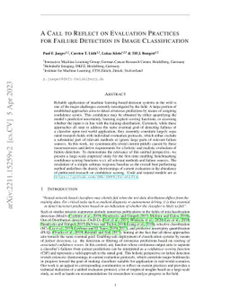 A Call to Reflect on Evaluation Practices for Failure Detection in Image
  Classification