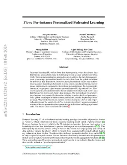 Flow: Per-Instance Personalized Federated Learning Through Dynamic
  Routing