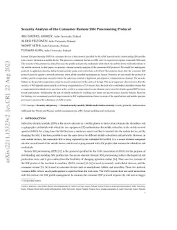 Security Analysis of the Consumer Remote SIM Provisioning Protocol