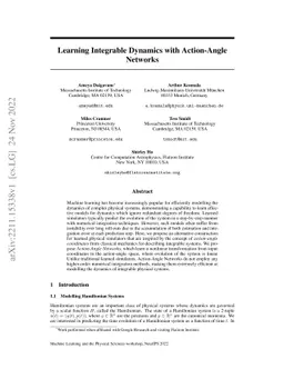 Learning Integrable Dynamics with Action-Angle Networks