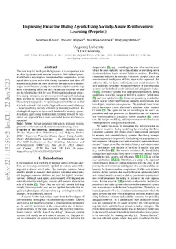 Improving Proactive Dialog Agents Using Socially-Aware Reinforcement
  Learning