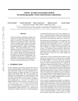 Clarity: an improved gradient method for producing quality visual
  counterfactual explanations