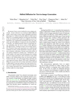 Shifted Diffusion for Text-to-image Generation