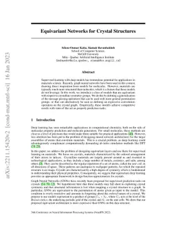 Equivariant Networks for Crystal Structures