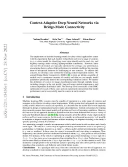 Context-Adaptive Deep Neural Networks via Bridge-Mode Connectivity