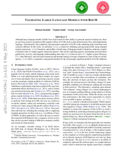 Validating Large Language Models with ReLM