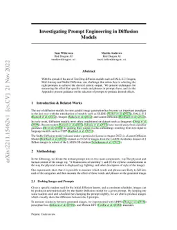 Investigating Prompt Engineering in Diffusion Models