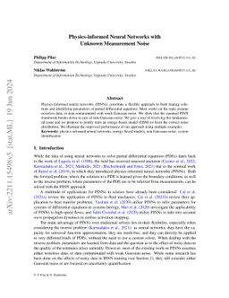 Physics-informed Neural Networks with Unknown Measurement Noise
