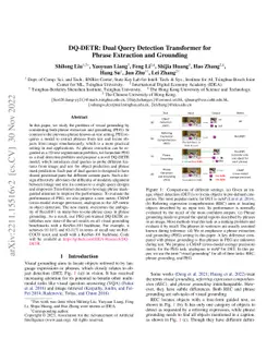 DQ-DETR: Dual Query Detection Transformer for Phrase Extraction and
  Grounding