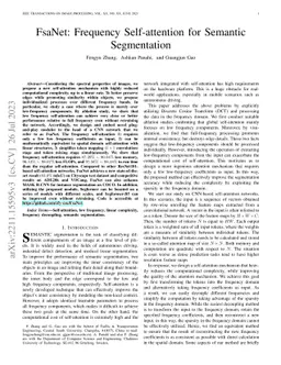 FsaNet: Frequency Self-attention for Semantic Segmentation
