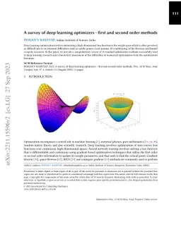 A survey of deep learning optimizers -- first and second order methods