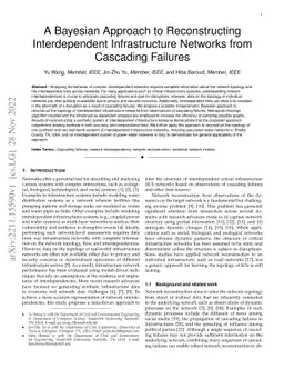 A Bayesian Approach to Reconstructing Interdependent Infrastructure
  Networks from Cascading Failures