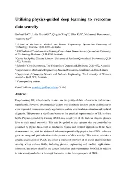 Utilising physics-guided deep learning to overcome data scarcity