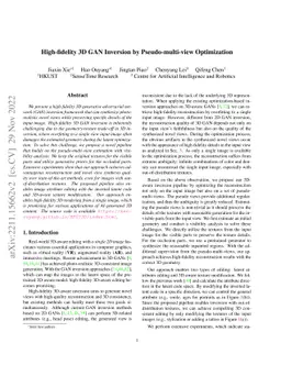 High-fidelity 3D GAN Inversion by Pseudo-multi-view Optimization
