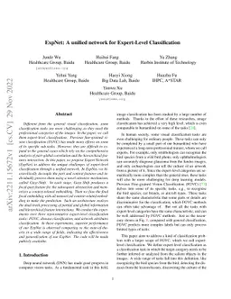 ExpNet: A unified network for Expert-Level Classification