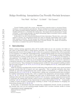 Malign Overfitting: Interpolation Can Provably Preclude Invariance