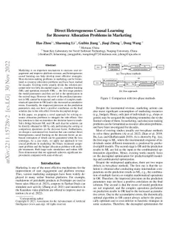 Direct Heterogeneous Causal Learning for Resource Allocation Problems in
  Marketing
