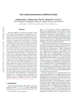 Post-training Quantization on Diffusion Models