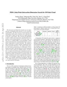 PIDS: Joint Point Interaction-Dimension Search for 3D Point Cloud