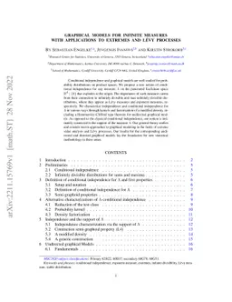 Graphical models for infinite measures with applications to extremes and
  Lévy processes
