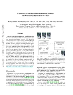 Kinematic-aware Hierarchical Attention Network for Human Pose Estimation
  in Videos