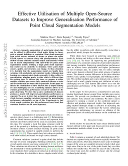 Effective Utilisation of Multiple Open-Source Datasets to Improve
  Generalisation Performance of Point Cloud Segmentation Models