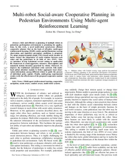 Multi-robot Social-aware Cooperative Planning in Pedestrian Environments
  Using Multi-agent Reinforcement Learning