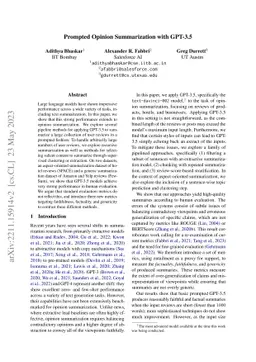 Prompted Opinion Summarization with GPT-3.5