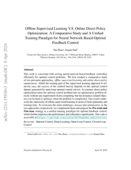 Offline Supervised Learning V.S. Online Direct Policy Optimization: A
  Comparative Study and A Unified Training Paradigm for Neural Network-Based
  Optimal Feedback Control