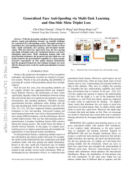 Generalized Face Anti-Spoofing via Multi-Task Learning and One-Side Meta
  Triplet Loss