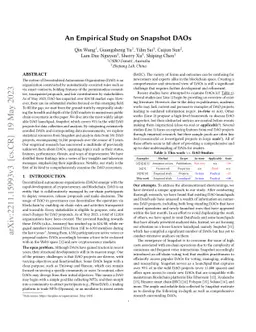 An Empirical Study on Snapshot DAOs