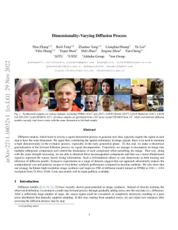 Dimensionality-Varying Diffusion Process