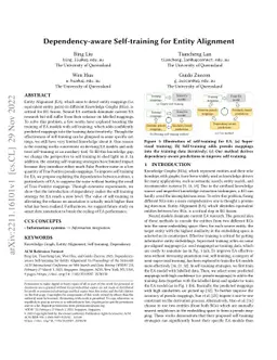 Dependency-aware Self-training for Entity Alignment