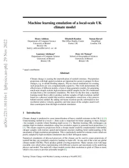 Machine learning emulation of a local-scale UK climate model