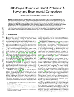 PAC-Bayes Bounds for Bandit Problems: A Survey and Experimental
  Comparison