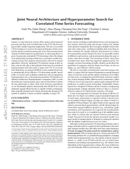 Joint Neural Architecture and Hyperparameter Search for Correlated Time
  Series Forecasting