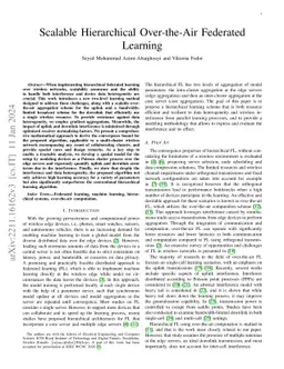 Scalable Hierarchical Over-the-Air Federated Learning