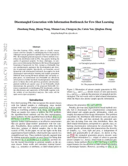 Disentangled Generation with Information Bottleneck for Few-Shot
  Learning